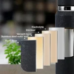 فلاسک یک لیتر VACUUM CUP طرح سنگی - تصویر 3